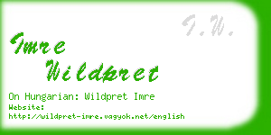 imre wildpret business card